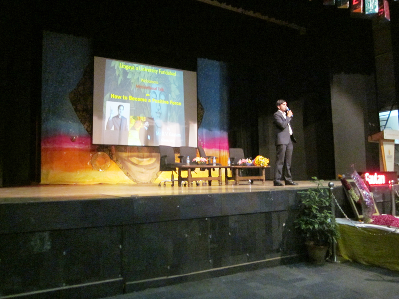 KV Gautam at Lingaya's University