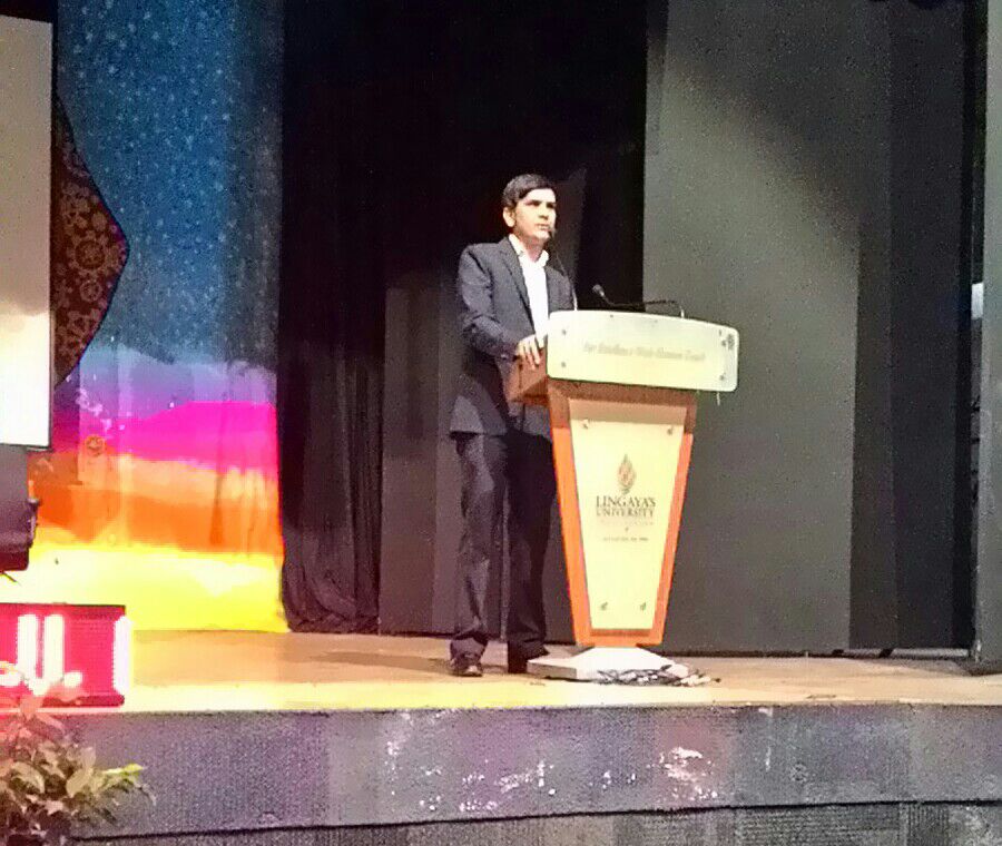 KV Gautam at Lingaya's University