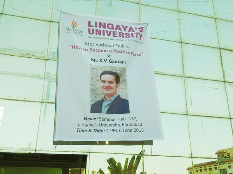 KV Gautam at Lingaya's University